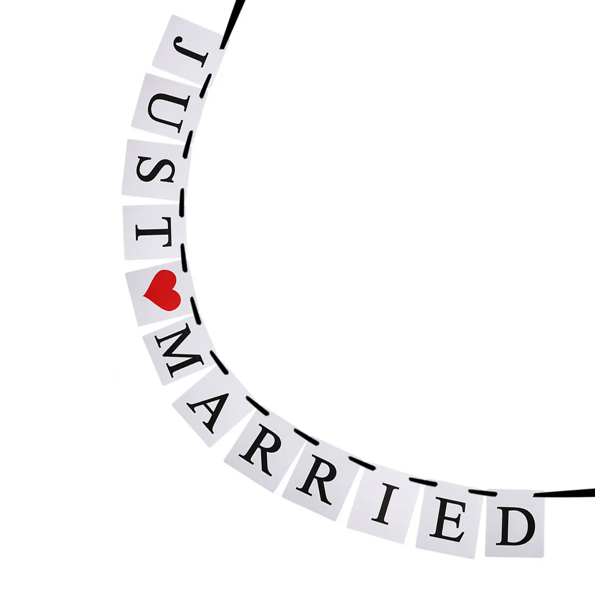 

Just Married Bunting Banner 15x5cm Letter 3m Rope Vintage Bridal Decor Photo Props Party Tool Supplies