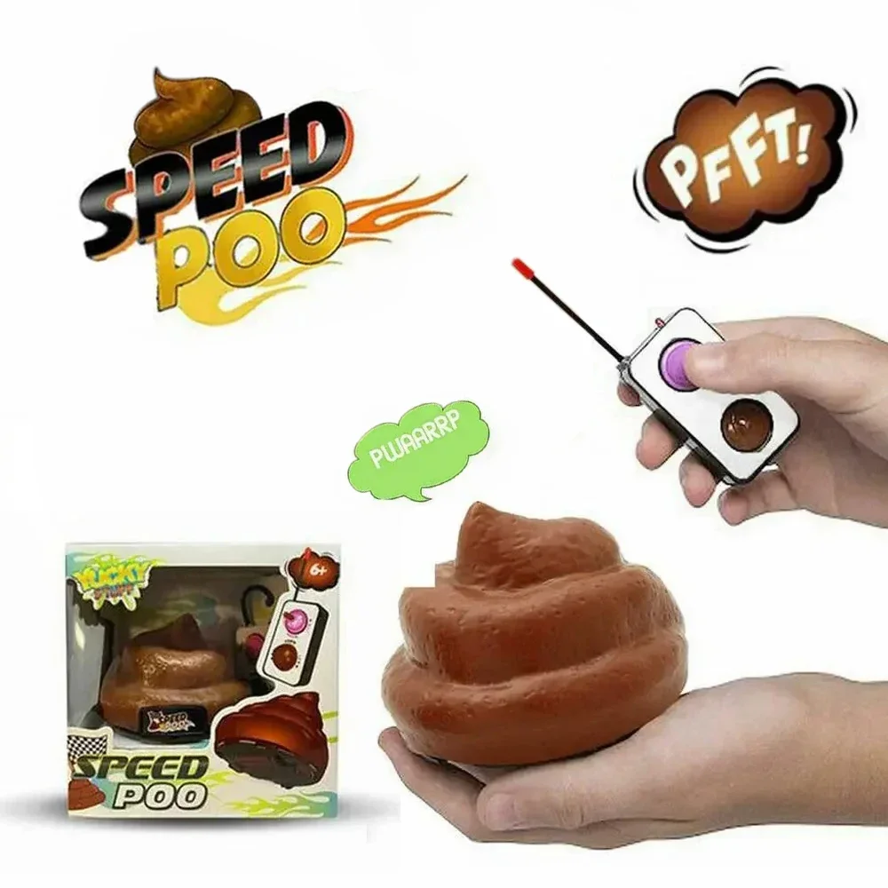 

Speedy Remote Control Poop Car Hilarious Joke Prank Toy for Kids Family Fun Great for Gags Parties and Birthday Celebrations