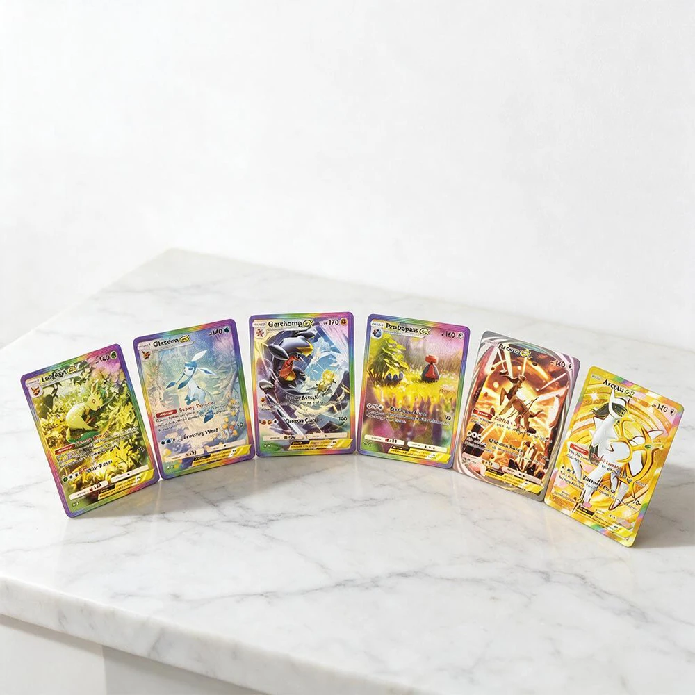 DIY 6Pcs Pocket Cards Arceus Leafeon Glaceon Garchomp Arceus Probopass EX High Quality Anime Peripheral Game Collection Card Toy