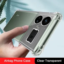 Anti Knock Airbag Phone Case for OPPO Realme GT5 GT 5 Pro 5Pro GT5Pro 240W 5G Original Shockproof Soft Clear Silicone Back Cover