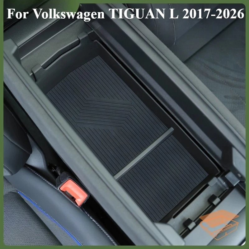 

1PCS Car Center Console Armrest Storage Box Interior Auto Accessories For Volkswagen TIGUAN L 2017-2026