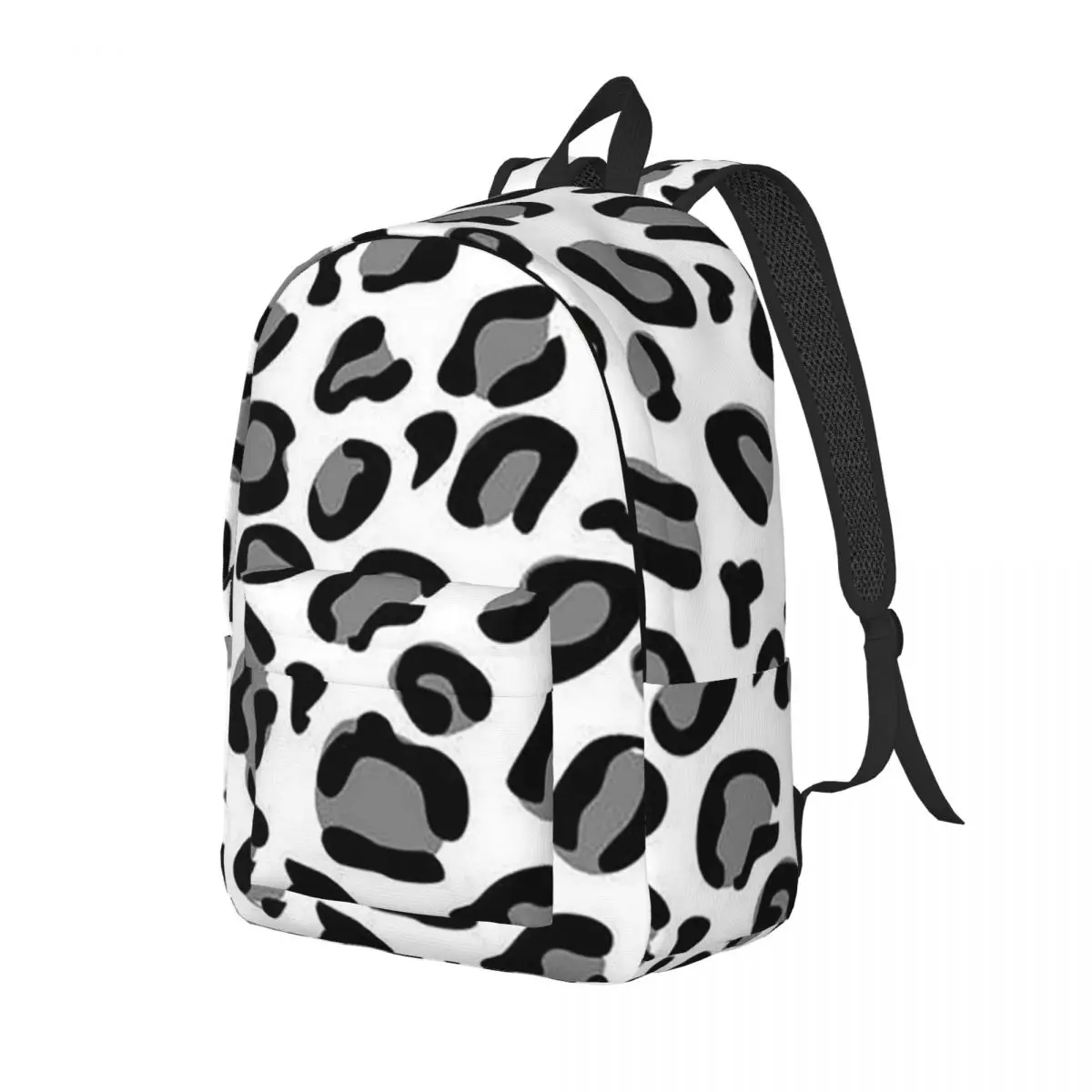 

Gray Leopard Student Backpack School Bag Hiking Travel Daypack for Men Women Fashion Bookbag Shoulder Bags