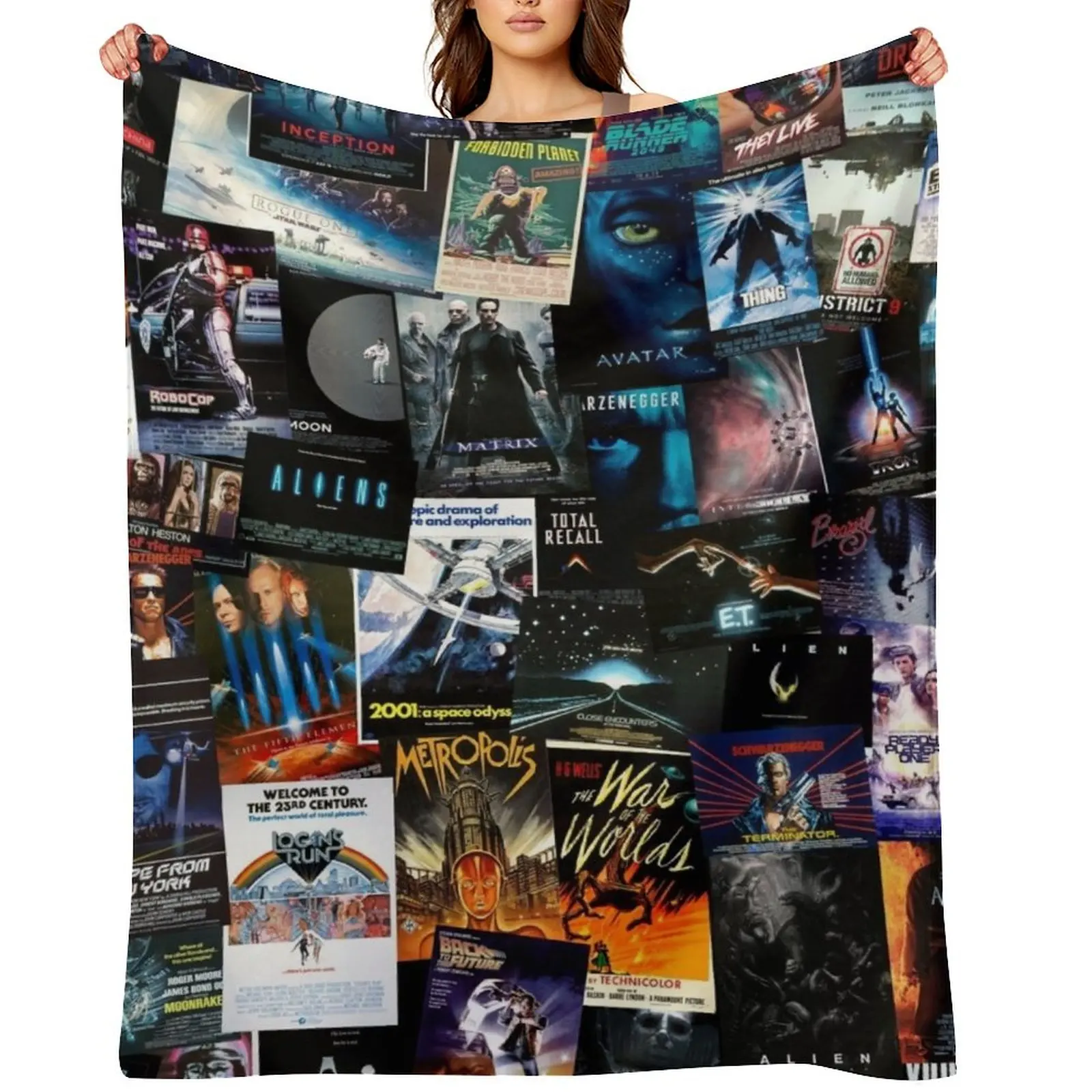 

Sci-Fi Movie Posters Throw Blanket warm winter Hairys warm for winter Flannels Blankets