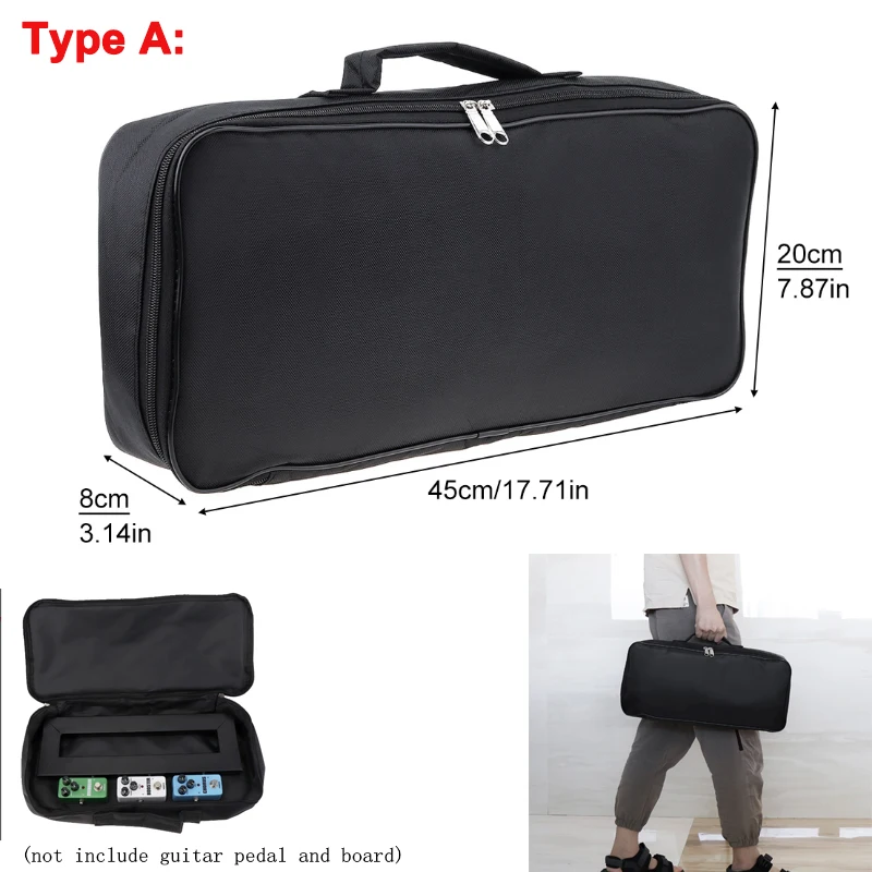 Tablero de Pedal de efectos de guitarra portátil Universal, bolsa Gig, estuche suave, estilo grande, bricolaje, tablero de guitarra, 58x33x10cm
