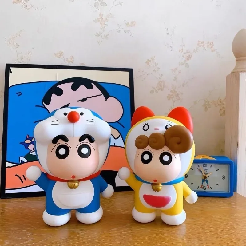 Crayon Shin-chan Cos Doll Doraemon Anime Peripherals Trendy Toys Dolls Holiday Gifts Cute Desktop Ornaments Anime Peripherals