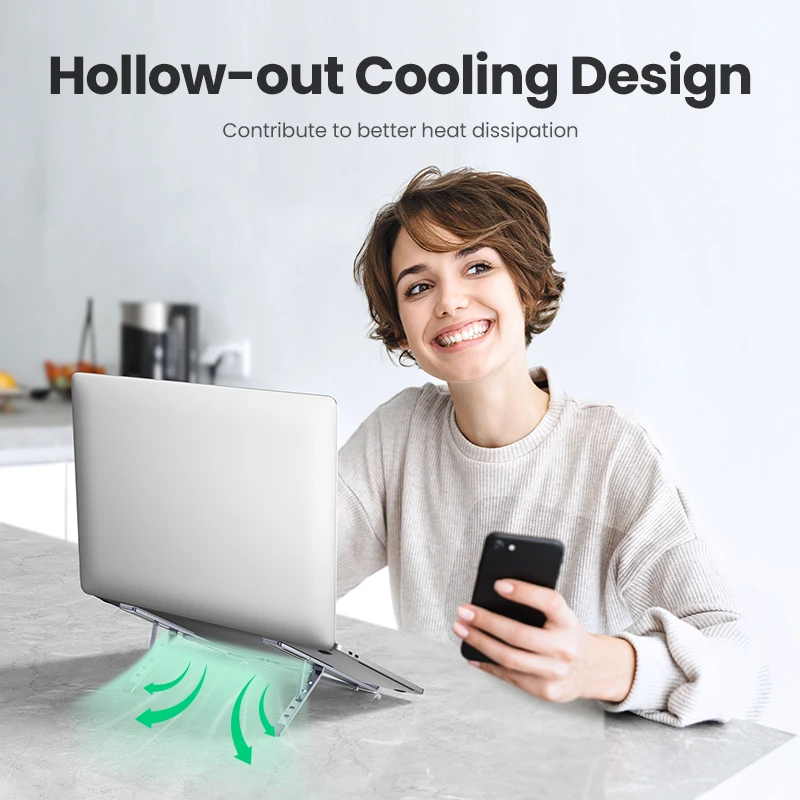 UGREEN Laptop Đế Đứng Dành Cho MacBook Air Pro Có Thể Điều Chỉnh Nhôm Xách Tay Giá Đỡ Máy Tính Bảng Laptop Hỗ Trợ Macbook Giá Đỡ