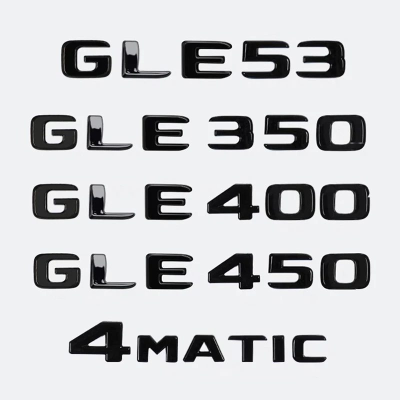 Car Trunk Words Logo Badge Emblem Decals Sticker For Mercedes Benz GLE GLE53 GLE63 GLE250 GLE300 GLE300d GLE350 GLE450 W167 C167