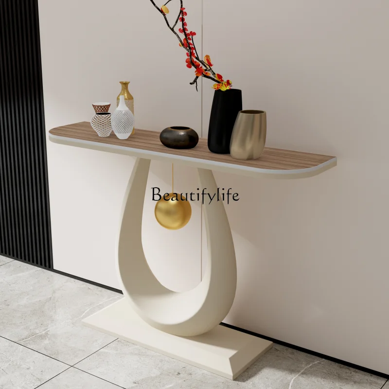 

modern simple light luxury entrance table, living room entrance against the wall entrance table