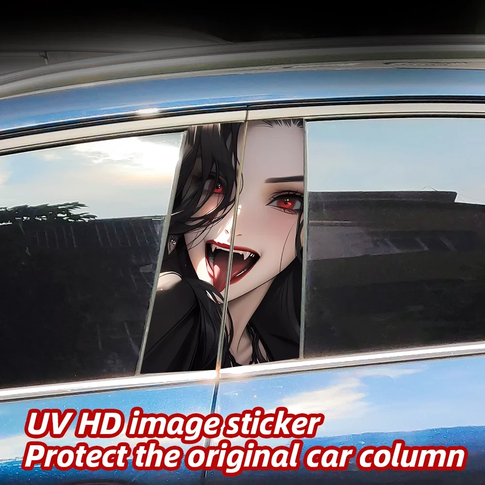 

Vampire Girl Car Stickers Waterproof Auto B Pillar Decor Cover Scratches Durable Car Doors Pillar Vinyl Decals Vehicle Decors