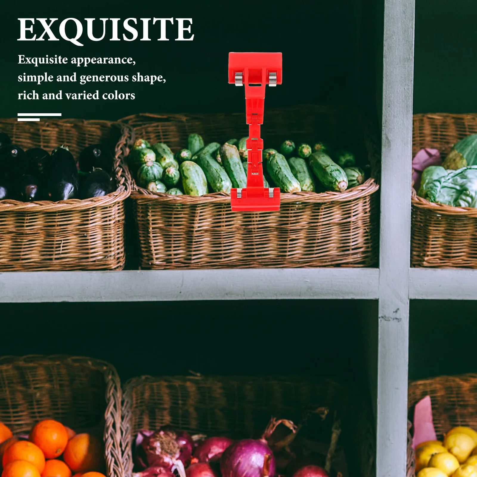 

5pcs Plastic Sign Clips Strong Grip Dual Head Design For Retail Display Shelf Clip Holder Supermarket Store Supplies Desktop