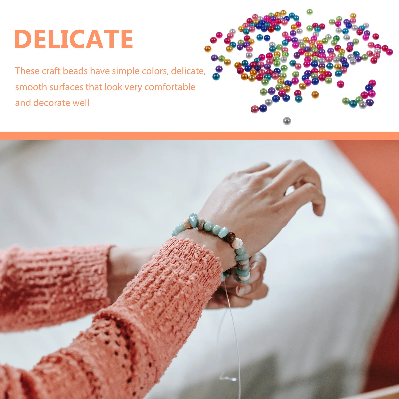 

100 шт. акриловая гладкая прокладка для изготовления ювелирных изделий своими руками, бусин, принадлежности для рукоделия, ожерелье, браслет, свободные бусины