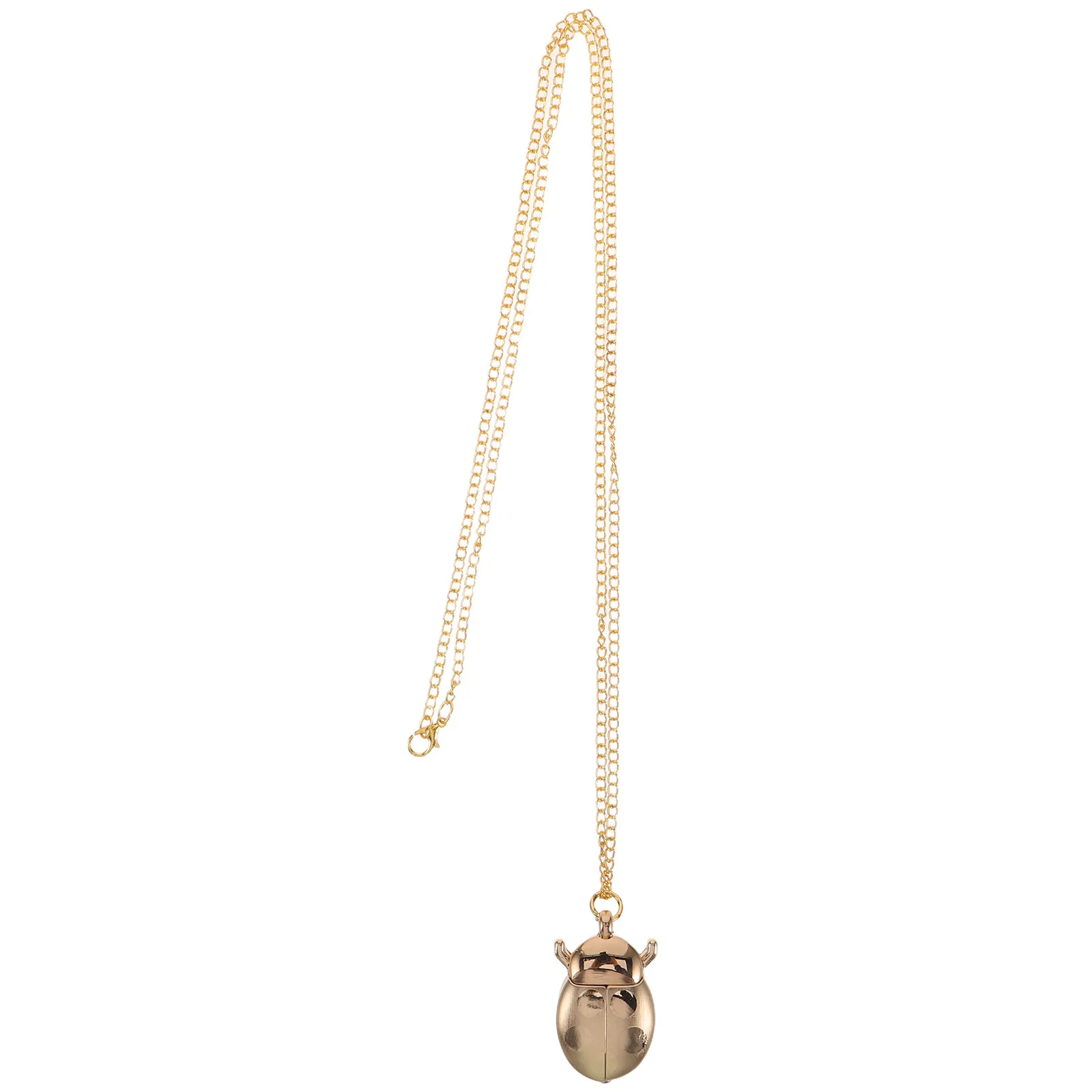 Ladybug Pocket Watch Vintage Quartz Alloy Smooth Finish Numeral Classic Pendant Necklace for Girls Boys Holiday School