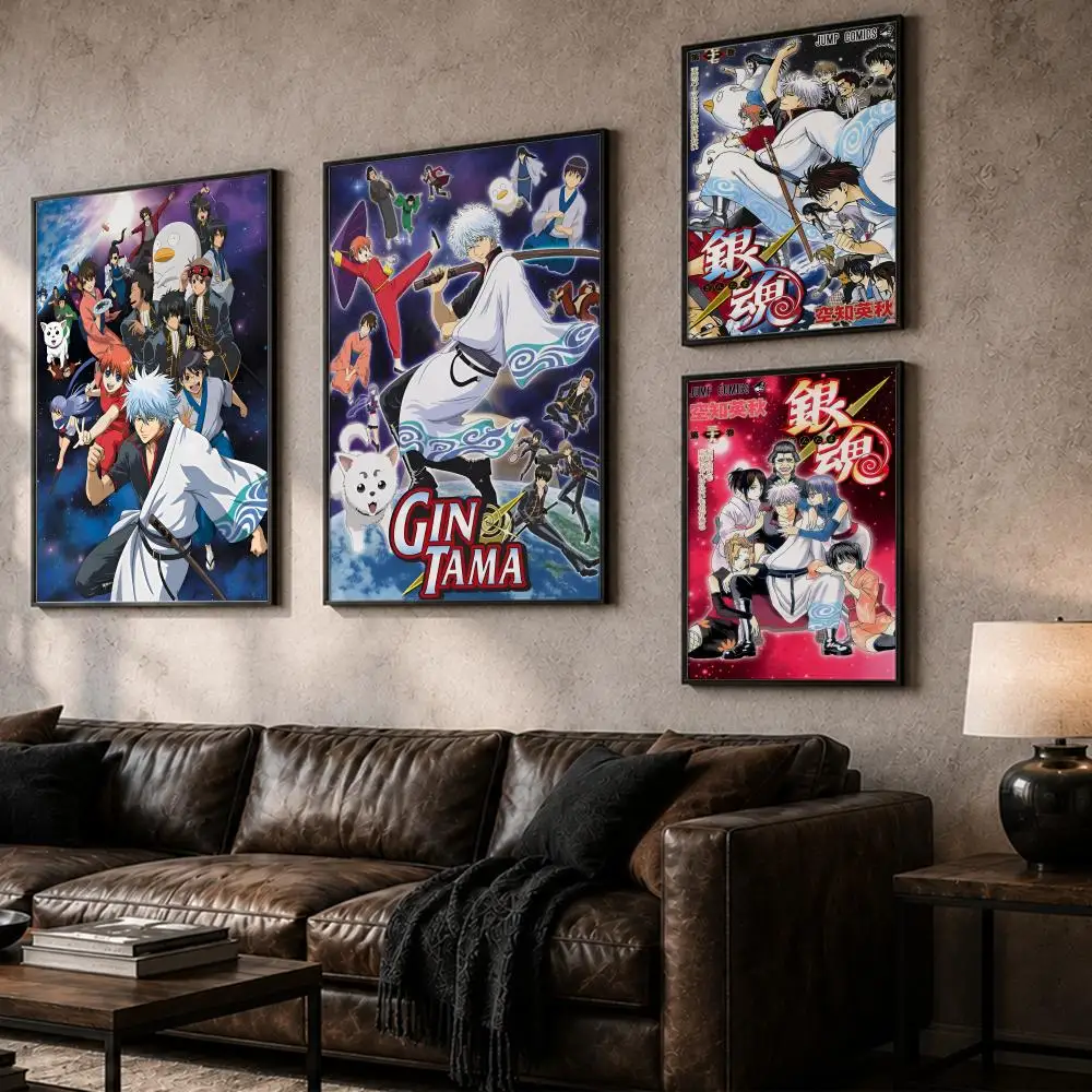 Classic Anime G-GintamaS Painting Calligraphy Canvas Posters Wall Art for Home/Office/Dorm/Living/Bedroom