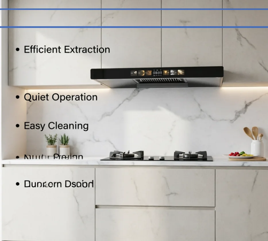 

220V Macon Haotaitai Range Hood, Top Suction Strong Power Kitchen Extractor Fan for Home, LYH