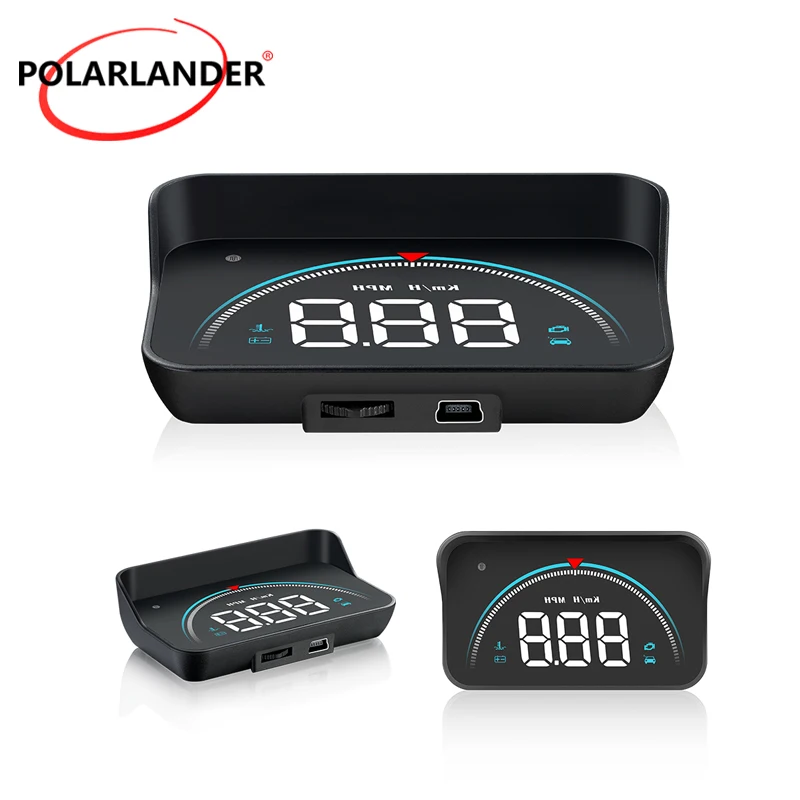OBD2 M8 Car HUD Head‑Up Display Windshield Projector Speed RPM Water Temperature Fault Code Alarm