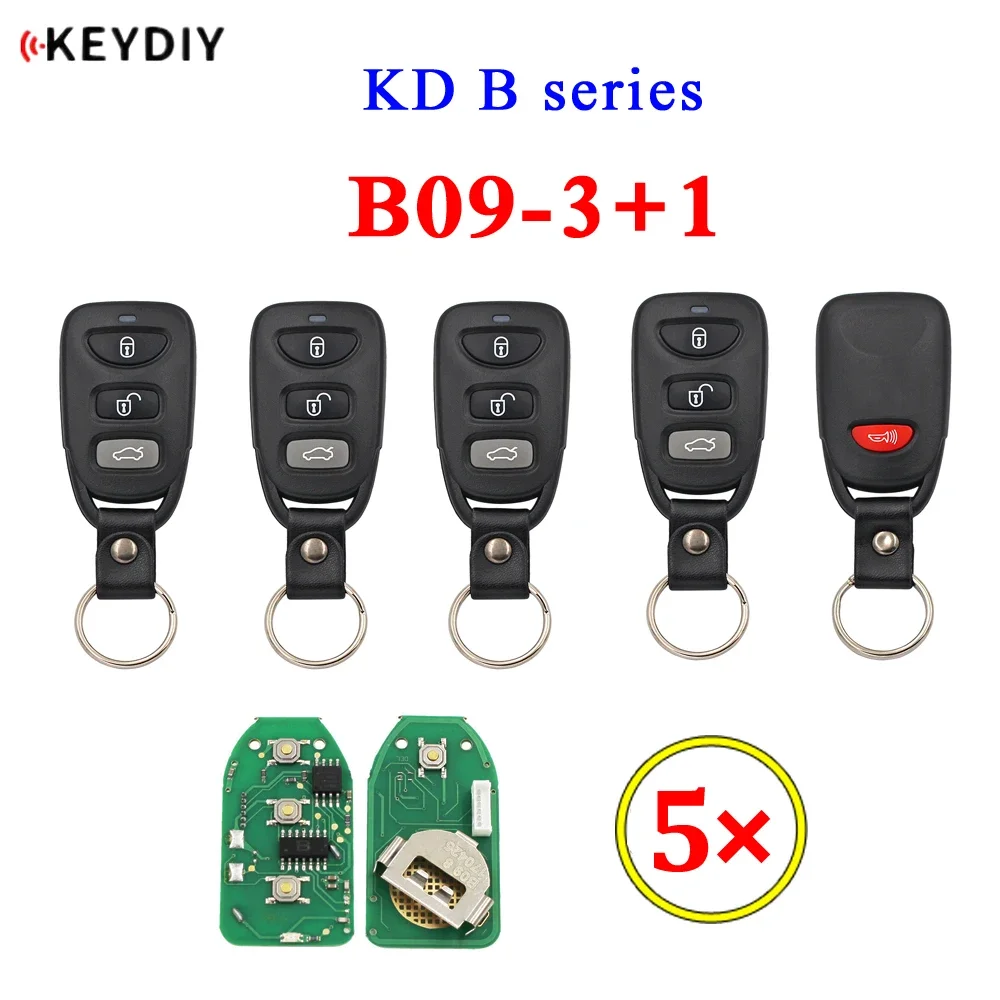 5pcs/lot KEYDIY B series B09-3+1 3+1 Button Universal KD Remote Control for KD900 KD900+ URG200 KD-X2 Mini KD KD-MAX