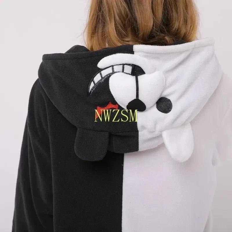 

New Halloween Cosplay Costume Hot Anime Danganronpa Pajama Adult Unisex Onesie Kumamon Monokuma Gloomy Bear Sleepwear Pyja2026★