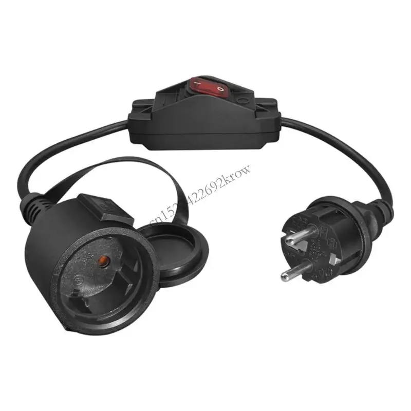 

R9CB Protective Contact Extension Cord Cable With 2 Outlet Socket 4.8mm to 4.8mm Power Adapter Cable with Protective Cover