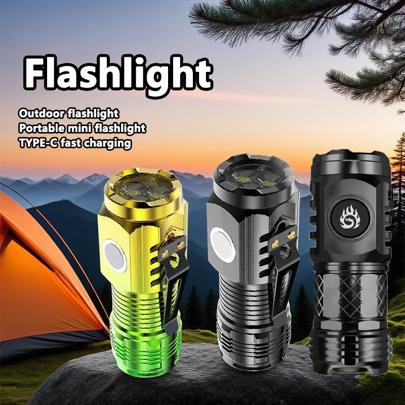 Super Bright LED Flashlight Torch Rechargeable Zoom USB MINI Fishing Lantern Powerful 3 Lighting Mode Outdoors Camping Lamp