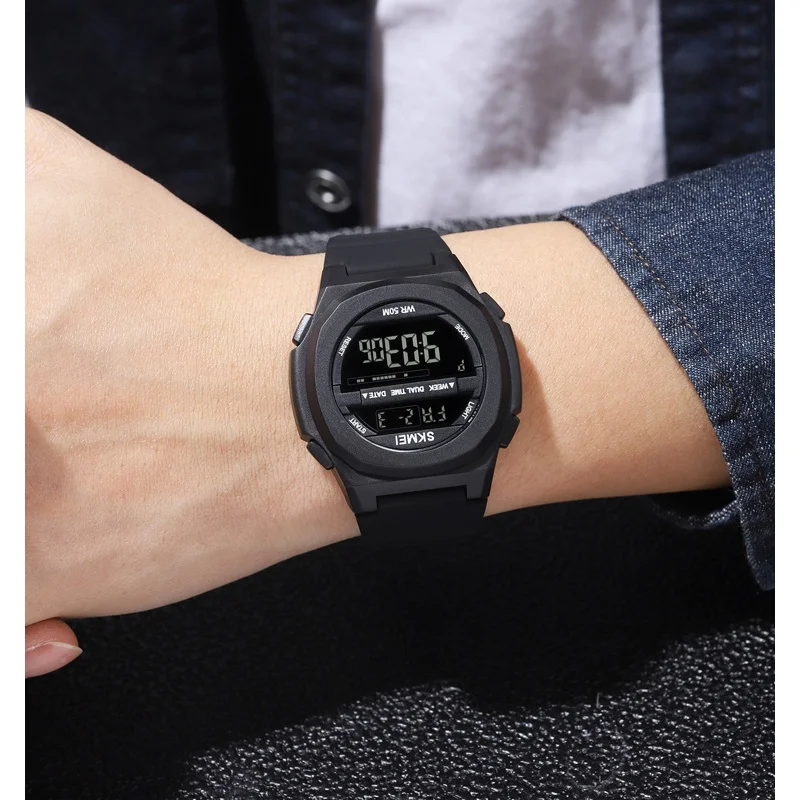 Skmei-reloj electrónico multifuncional para hombre y mujer, accesorio de moda, resistente al agua, para deportes al aire libre, 1821