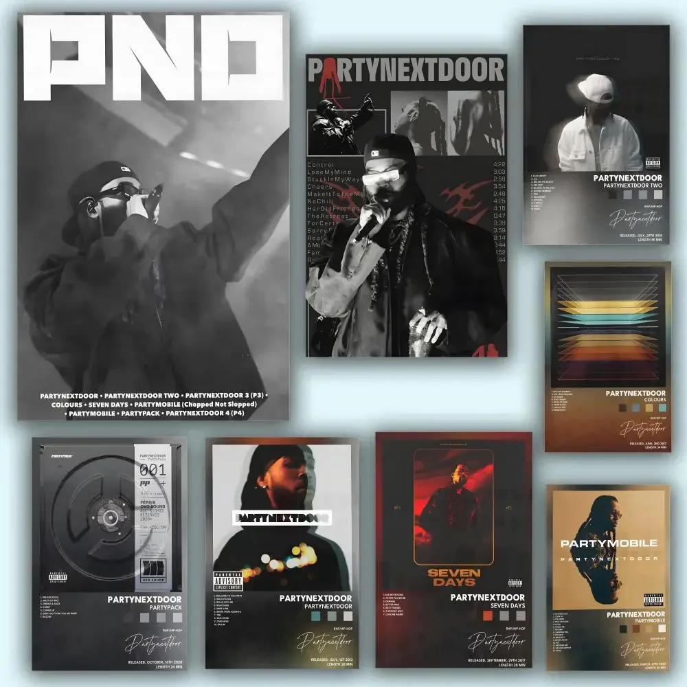 Popular Rapper Singer P-PartyNextDoor Poster Premium Crease Aesthetic Wall Art Designed For Living Room Bedroom Home Decoration