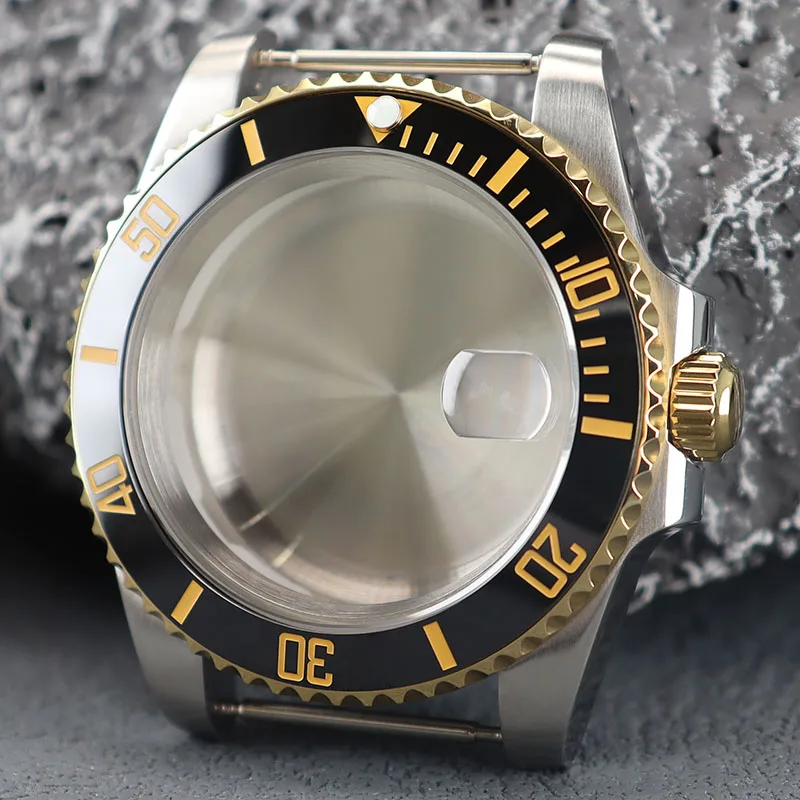 

Men Watches Accessories 40mm Golden Case For NH34 NH35 NH36 NH38 ETA2824 Miyota8215 Movement 28.5mm Dial With 38mm Bezel Insert