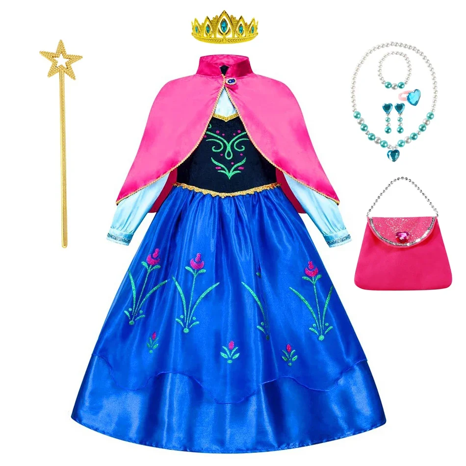 Mädchen Elsa Kleid Halloween Kinder Anna Kostüm Mädchen Leistung Prinzessin Kleid Cosplay Kleider