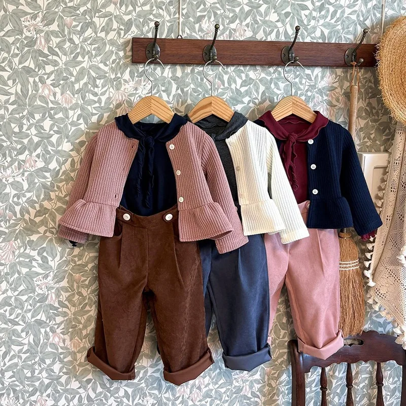 Kids Korean Style Solid Color Casual Pants 2026 Fall Loose Fit Trendy Boys Girls Versatile Long Pants