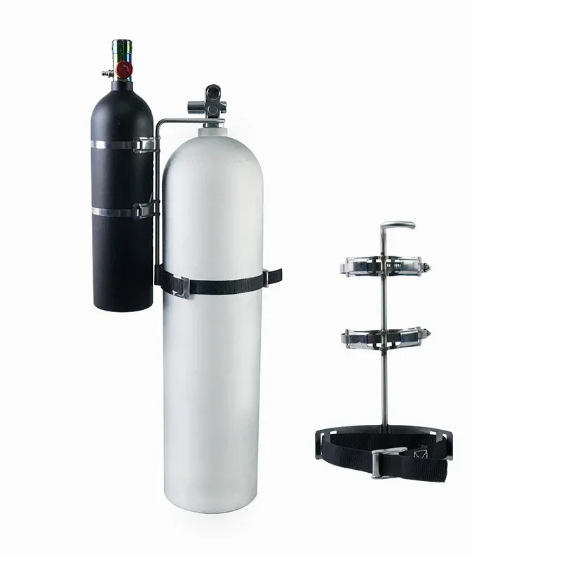 

Diving atmospheric cylinder spare gas cylinder bracket made of stainless steel 304 material, convenient and portable for use