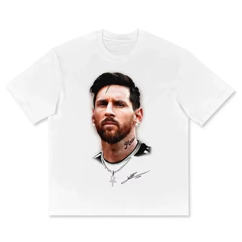 2026 Summer Fashion New AI Handsome Ronaldo Avatar Fashion Fitness Training Pure Cotton Sports Parent-child T-shirt Large Size