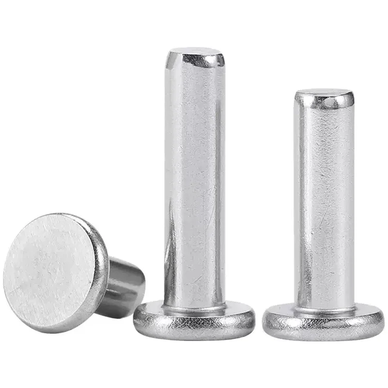 M2 M2.5 M3 M4 M5 M6 M8 Rivets Round Flat Head Solid Percussion Rivet 304 Stainless Steel Self Plugging Knock-on Flat Head Rivet