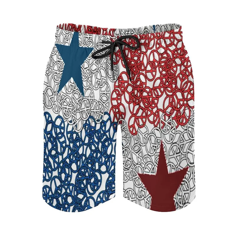 Vintage US Texas Flag Graphic Shorts Pants Pop 3D Printing Hip Hop y2k Board Shorts Summer Hawaii Swimsuit Cool Surf Swim Trunks