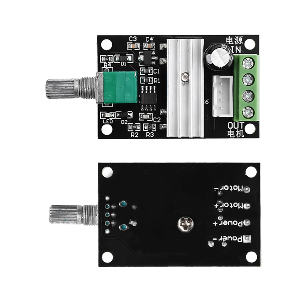 DC 6V 12V 24V 28V 3A 80W PWM DC Motor Speed Controller Regulator Adjustable Variable Speed Reversible Switch Control Potentiomet