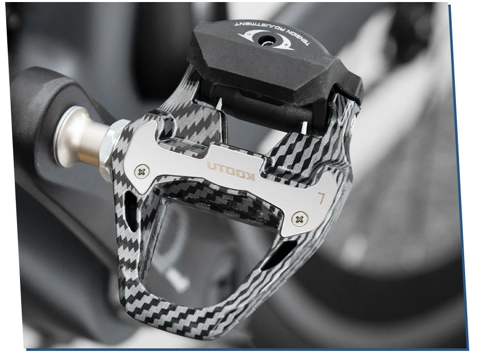 Pedales automáticos para bicicleta de carretera, pedales con clip de carbono con rodamientos sellados, funciona con peda