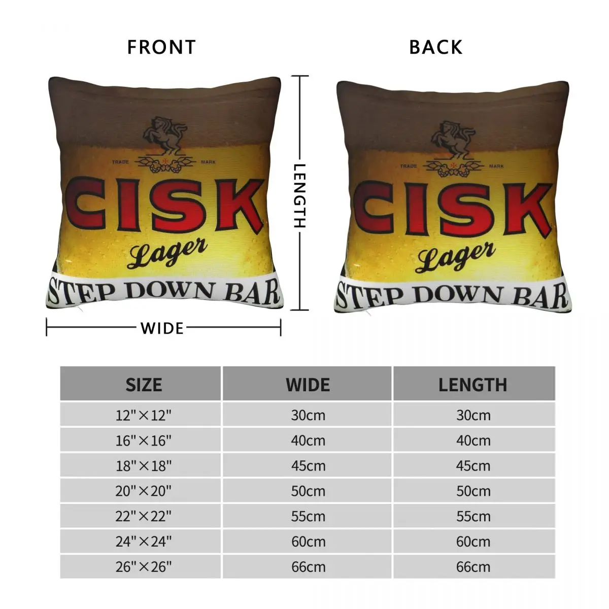 Enjoy A Cisk At Step Down Bar Square Pillowcase Polyester Linen Velvet Creative Zip Decor Sofa Seater Cushion Cover 18