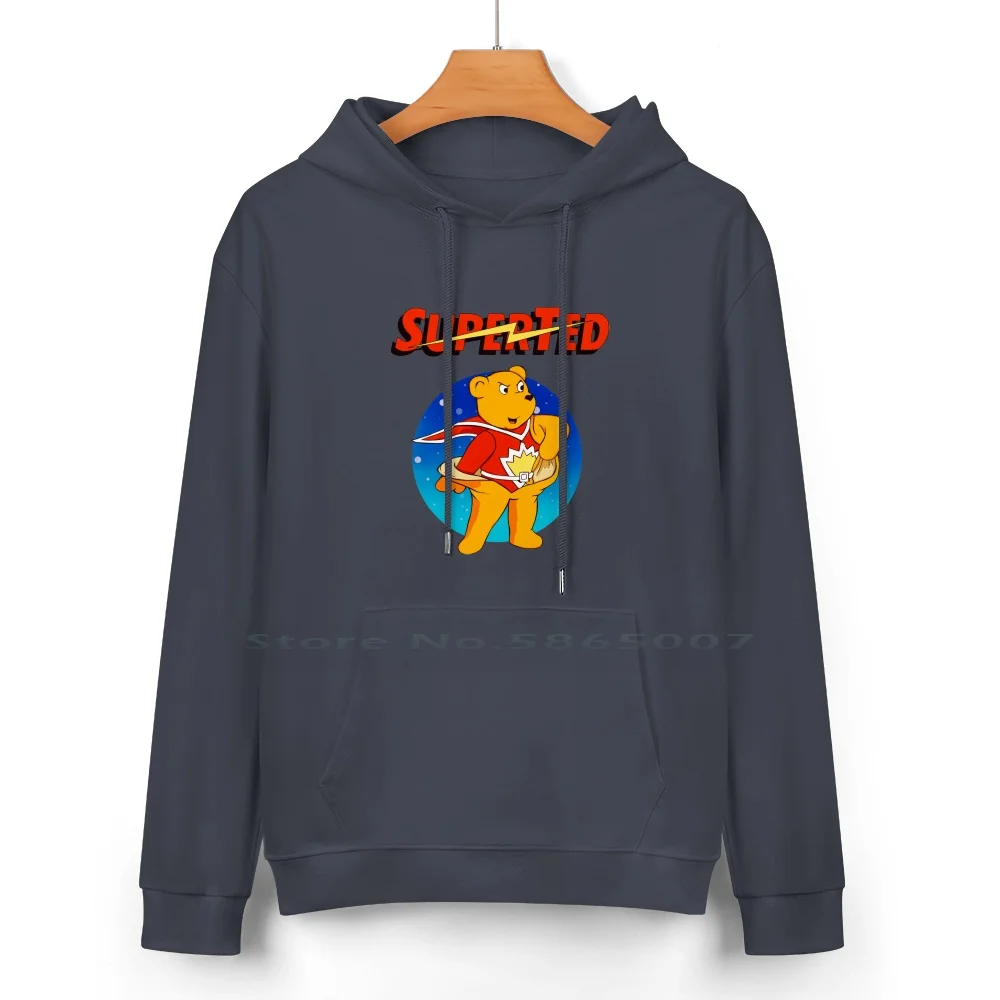 Superted The Retro Teddy Bear Pure Cotton Hoodie Sweater 24 Colors Spotty Superted Super Ted Teddy Bear Plushy Cartoons 80s