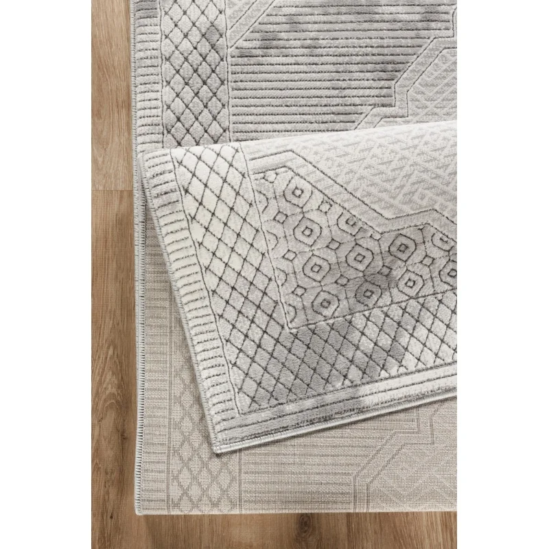 Geometrix GC_DIM1004 Серый 5 футов 3 дюйма. x 7 футов, 3 дюйма. Зональный коврик