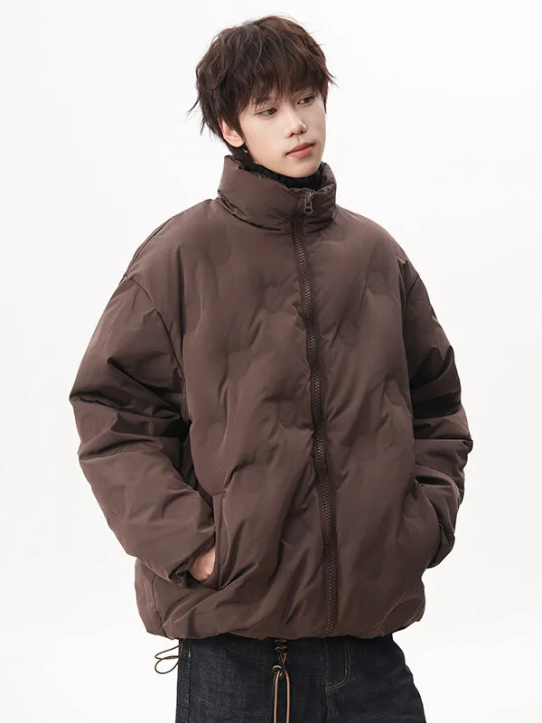 

TANGZ Studio Men's Lightweight down Jaet White Du Feather Loose Fit Cold Resistant Winter Outerwear Urban Casual Sle