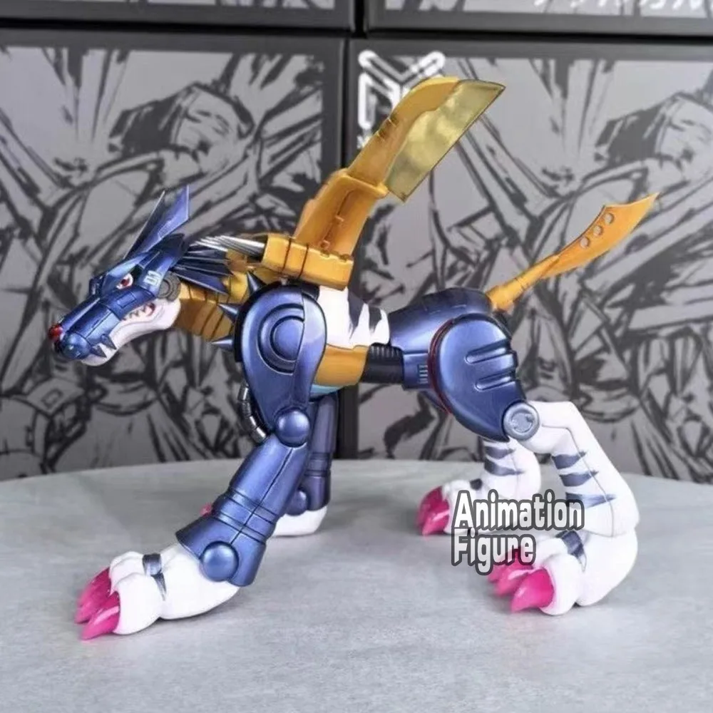 9cm/3.54in Anime Digimon Adventure Figure Metal Garurumon Action Figures Pvc Collection Model Toys for Children Gifts