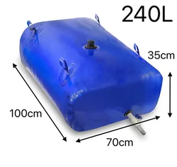 The foldable design of the 65-gallon/240L water storage bag is suitable for outdoor and portable garden irrigation.