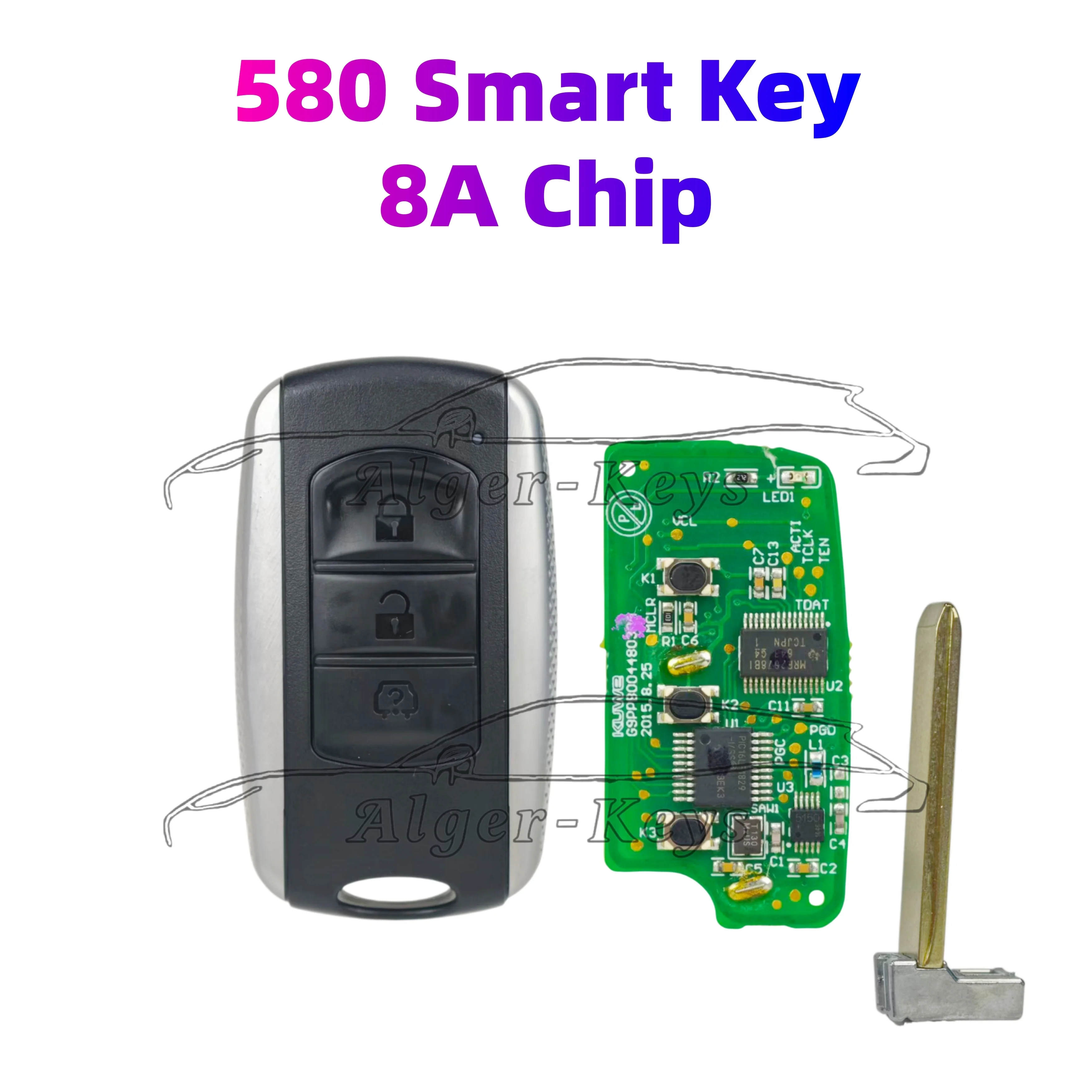 Algernon-keys Original Flip Key For OEM Genuine Glory 560 580 4D60