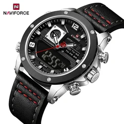 NAVIFORCE NF8051T Dual Display Watches For Men Top Brand Luxury Military Waterproof Casual Sport Digital Watch Montre Homme