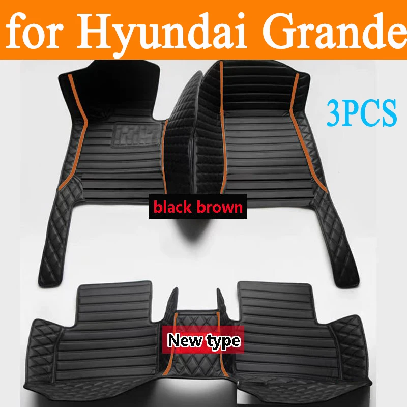 Custom Automotive Car Floor Mats For Hyundai Grandeur 2011 2012 2013 2014 Auto Luxury Leather Men Women Car Mats Full Coverage