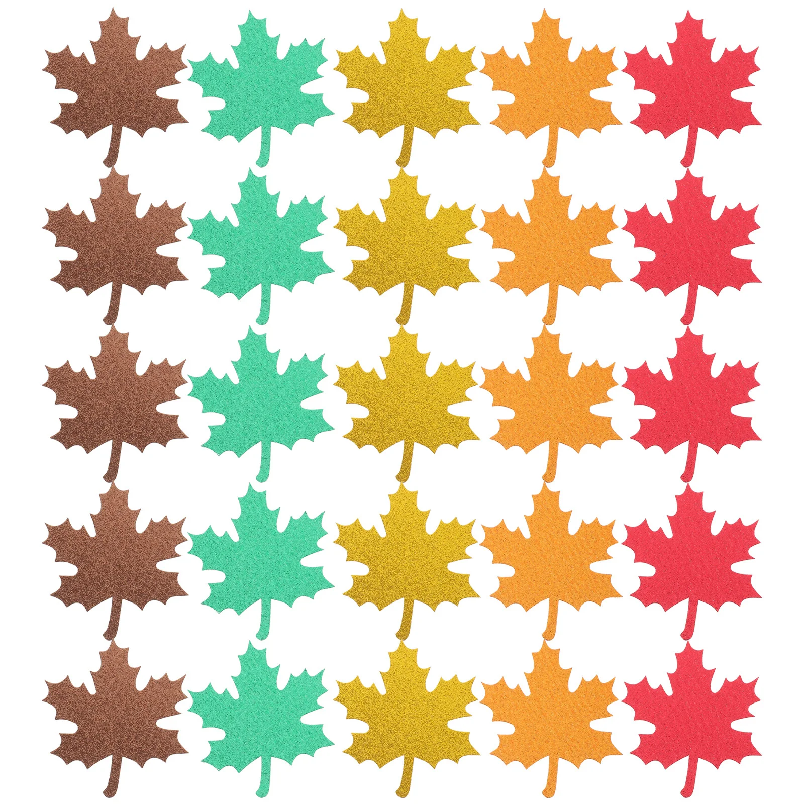 

25pcs Maple Leaves Cutouts Glitter Fall Leaf Crafts Farmhouse Party Decor Paper Maple Leaf Cuttings Fall Decorations Small