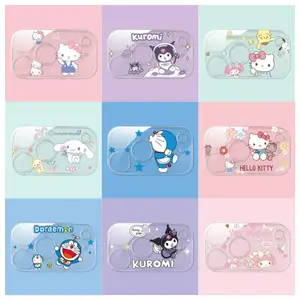 Bilashmart Cute Cartoon Hello Kitty Camera Protector Lens Film IPhone 15 16 17 14 Pro Max Plus HD Protective Glass 17 Cover