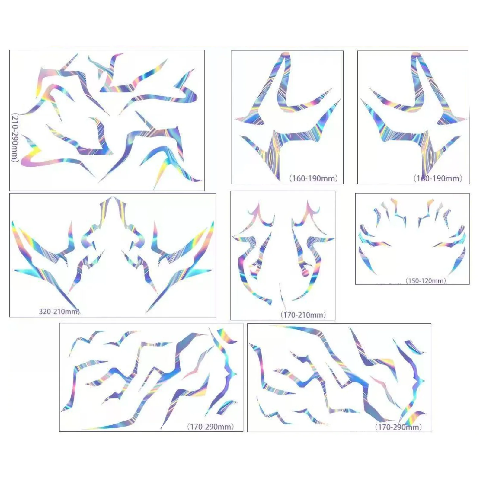 Pegatinas de tatuajes de Cosplay para adultos de Anime, conjunto de pegatinas para el cuerpo con láser púrpura, accesorios de disfraz para maquillaje de fiesta de Halloween