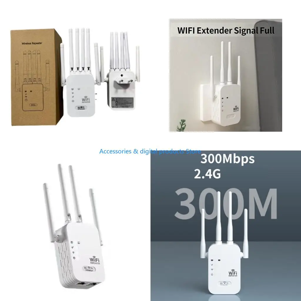 77JD 300Mbps WiFi Repeaters Wireless WiFi Extender Router Amplifier Boosters