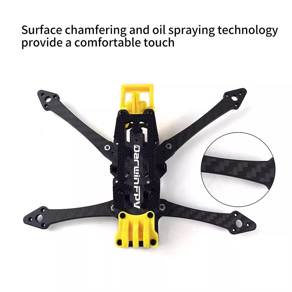 DarwinFPV FoldApe4 O3/ Analog Frame Kit 168mm Wheelbase DC with 4mm Thickness Arm For DarwinFPV FoldApe4 Folding Long Range FPV