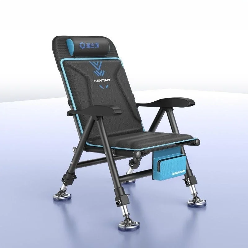 Portable Folding Fishing Chair With Telescopic Legs Lightweight Outdoor Camping Seat Comfortable Angling Stool For Fishing Trip