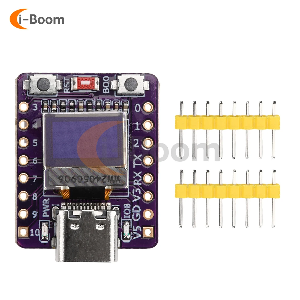 ESP32-C3 Development Board With 0.42in OLED Screen Type-C USB Interface WiFi Bluetooth Demo Board For Android/Micropython